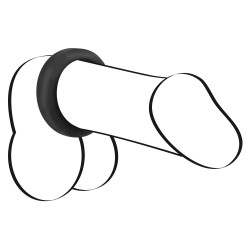 Black Velvets Cockring Velvet Ring L Noir 38mm